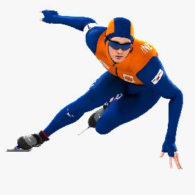 3D model Speed Skater Animated HQ